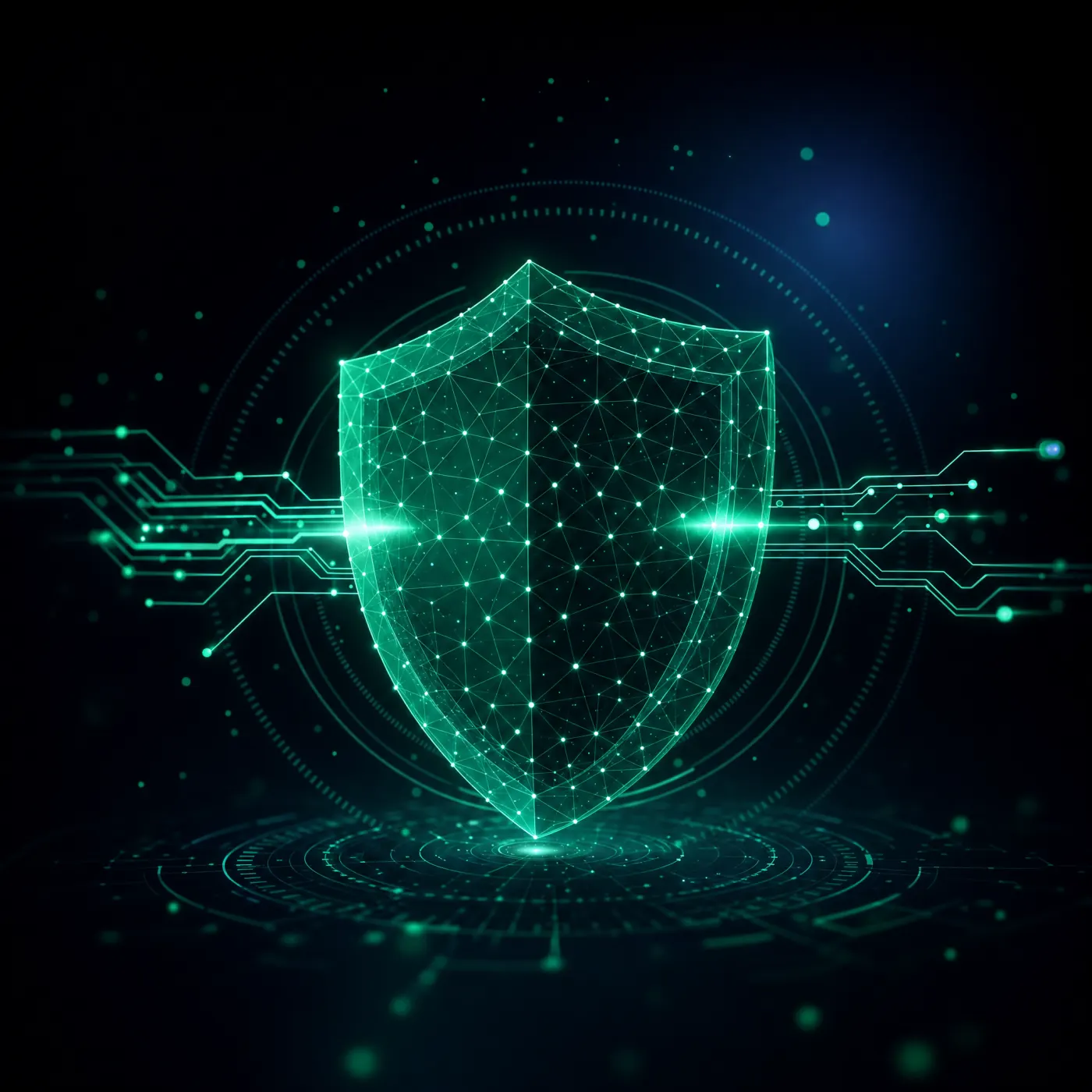 Illustrative security shield representing careful data stewardship