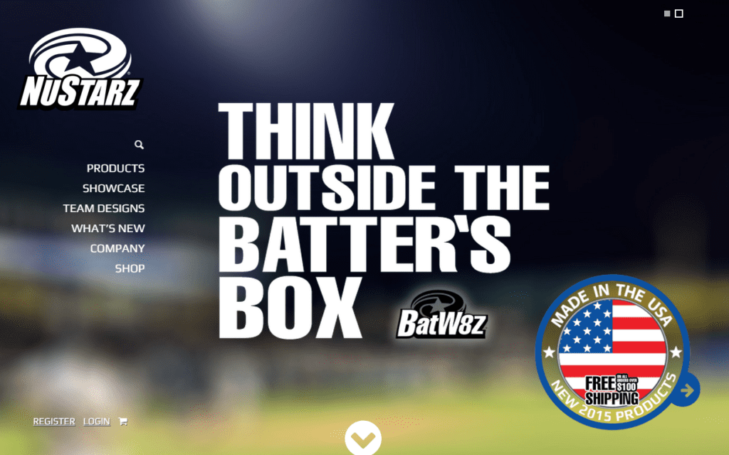Screenshot of the NuStarz Sports website