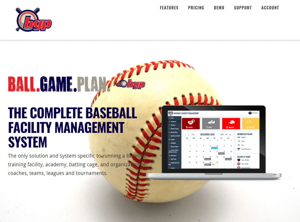 Screenshot of the Ball.Game.Plan. website