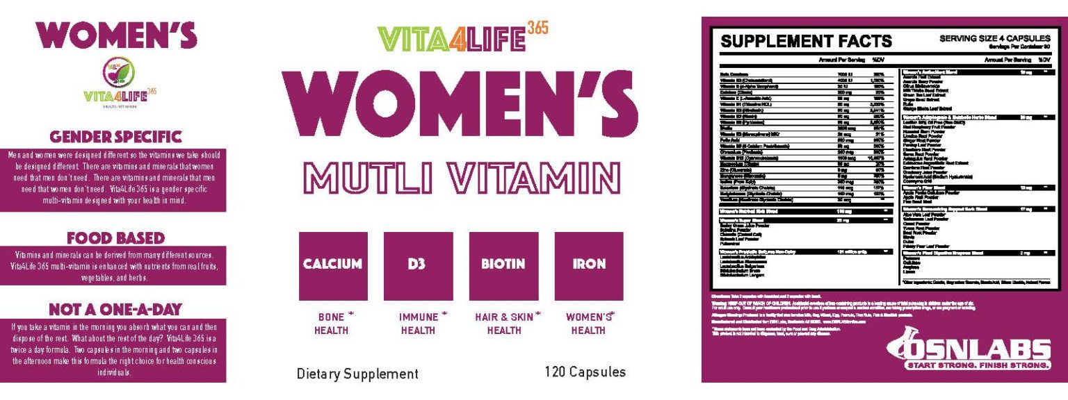 OSN Labs women's supplement bottle design